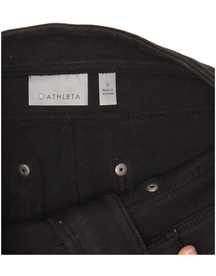 Pantaloni cargo skinny ATHLETA pentru femei US 0 XS W28 L27 bumbac negru