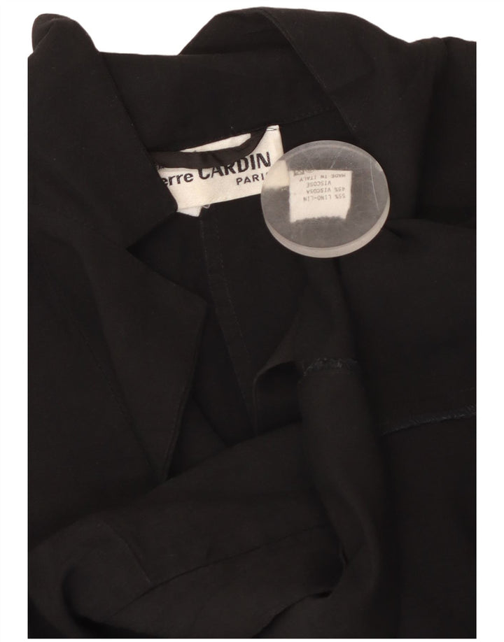 PIERRE CARDIN Sacou blazer pentru femei cu 1 nasture UK 12, in negru mediu