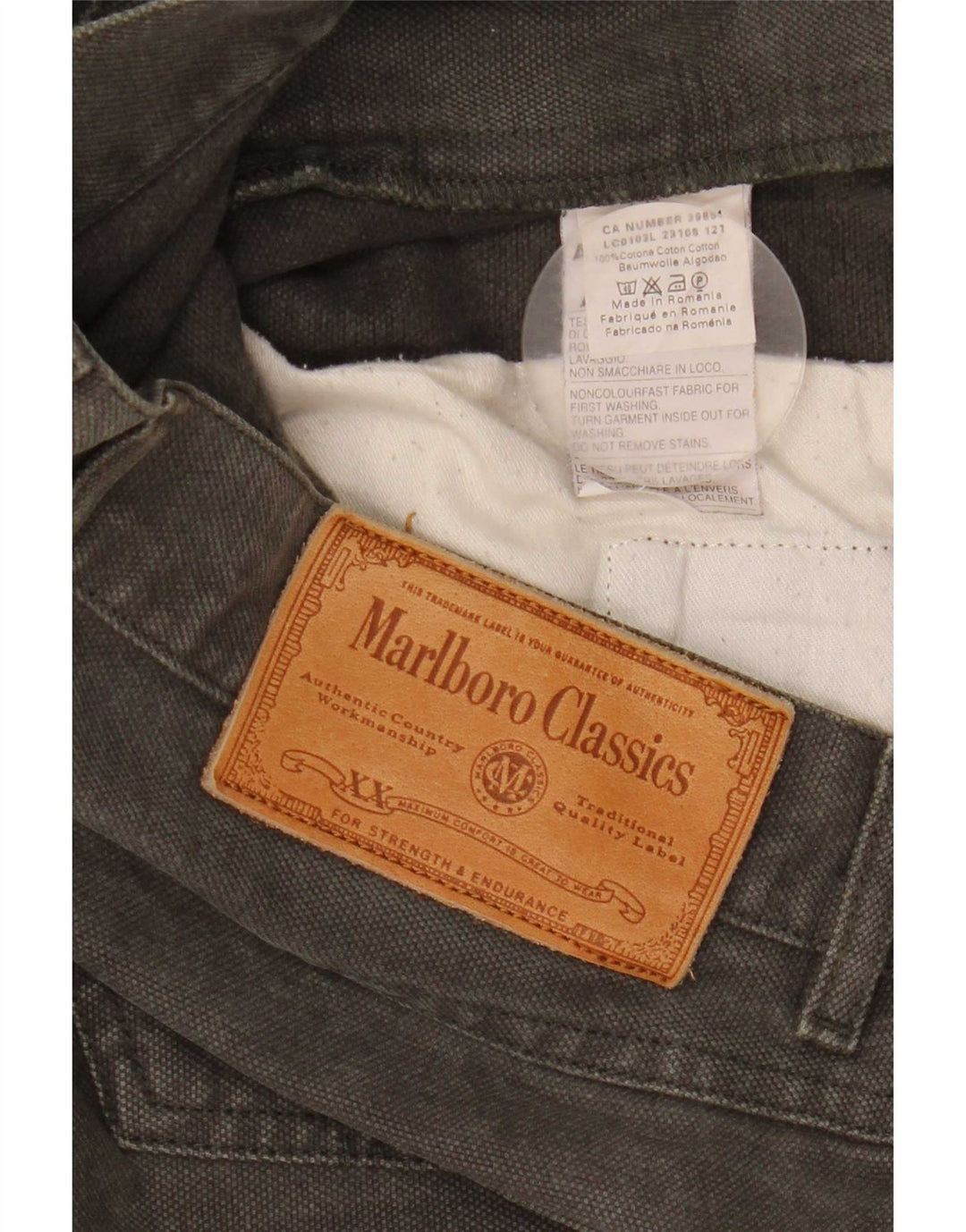 Blugi drepti pentru bărbați Marlboro Classics W34 L32 bumbac kaki