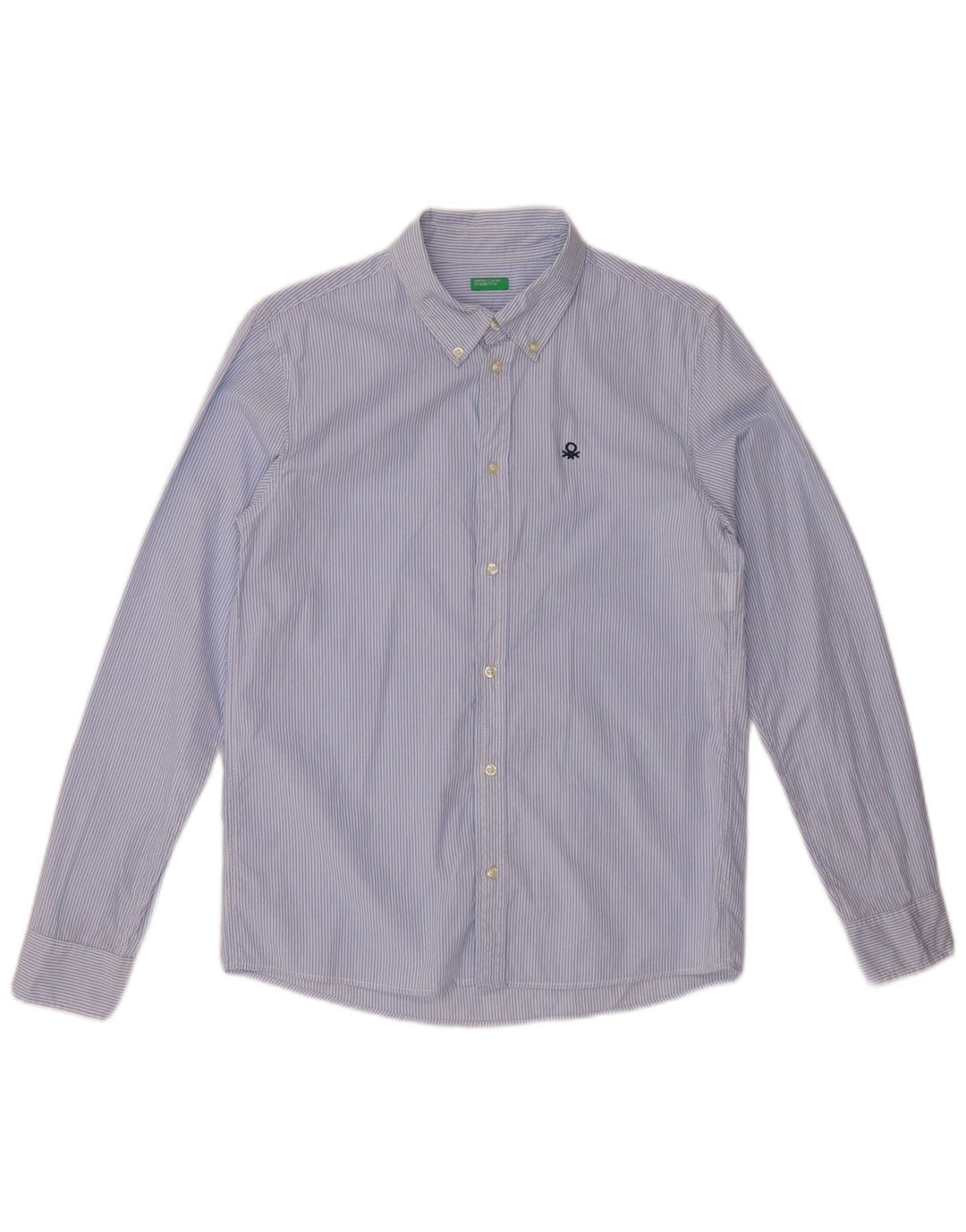 Cămașă BENETTON băieți 13-14 ani 3XL bumbac cu dungi albastre