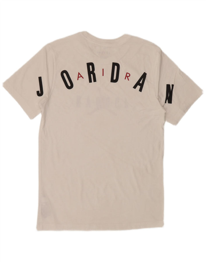 Tricou grafic Bărbați JORDAN Top mic Bumbac alb