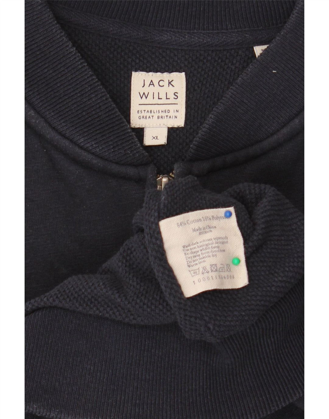 JACK WILLS Pulover cardigan pentru femei UK 18 XL Bumbac bleumarin