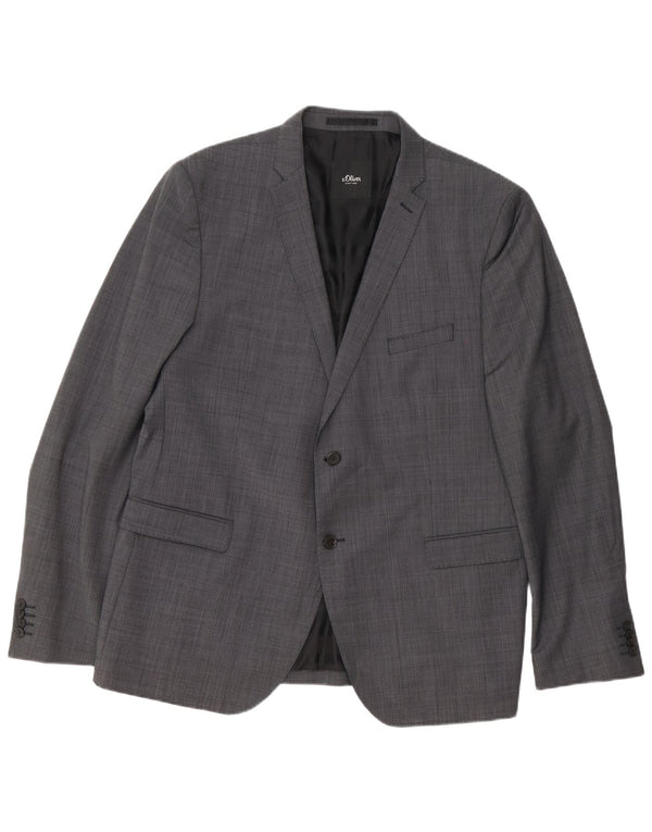 Costum pentru bărbați S.Oliver cu 2 nasturi UK 46 3XL W38 L32 Gri Poliester
