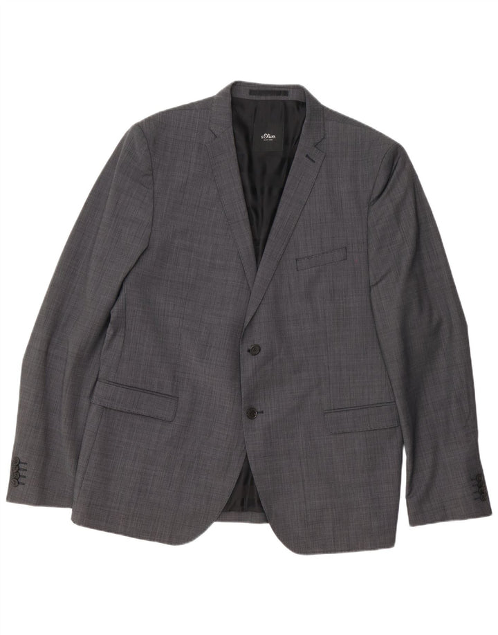 Costum pentru bărbați S.Oliver cu 2 nasturi UK 46 3XL W38 L32 Gri Poliester