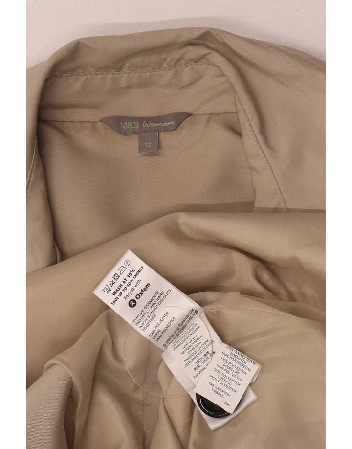 Trenci pentru femei Marks & Spencer UK 12 Medium Bej Poliester Clasic