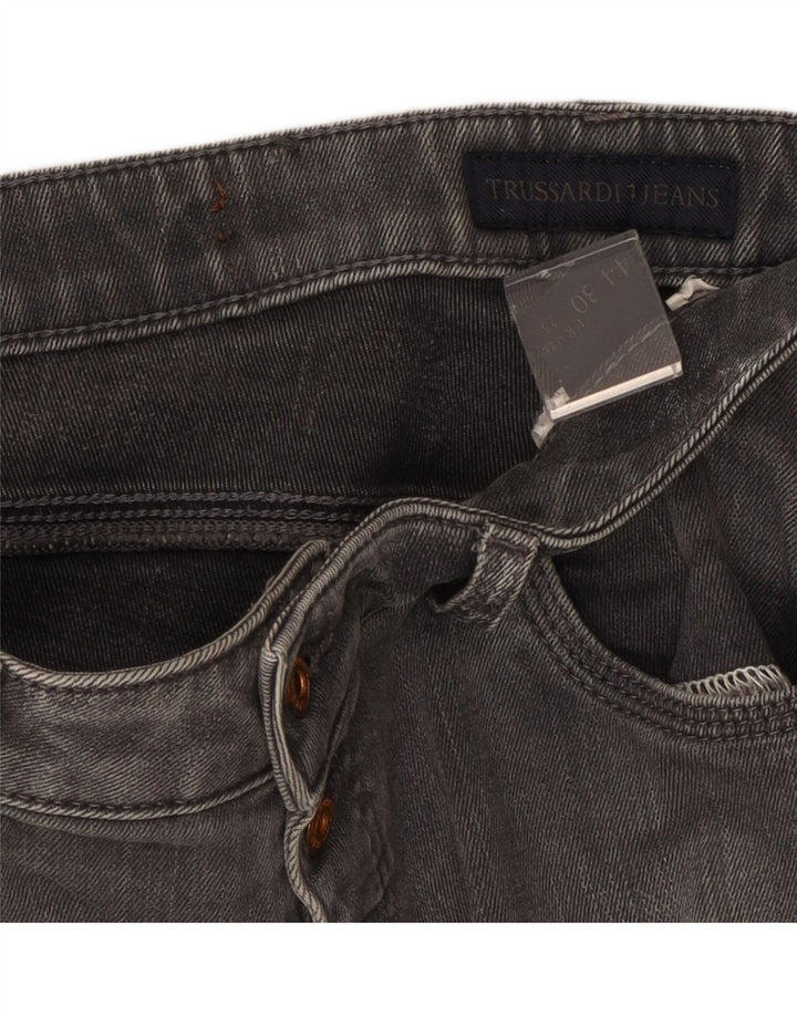 Blugi subțiri TRUSSARDI pentru femei W28 L28 bumbac gri