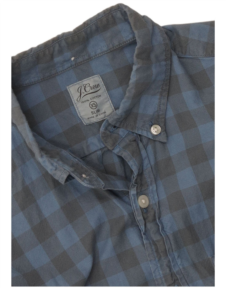 Cămașă Slim Flannel Bărbați J. Crew XS Blue Gingham Bumbac