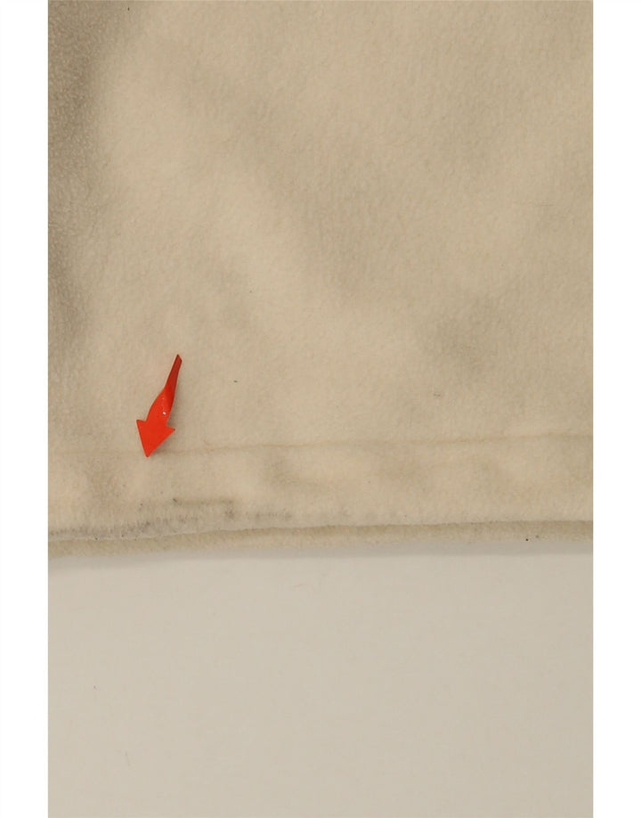 Pulover supradimensionat pentru femei ADIDAS, cu grafic, cu fermoar, cu lână, UK 10, Bej