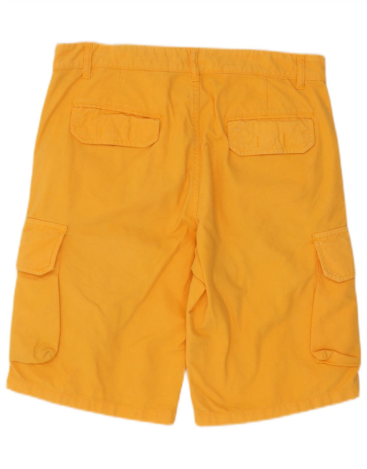 Pantaloni scurti cargo vintage pentru bărbați IT 48 Medium W34 Bumbac galben