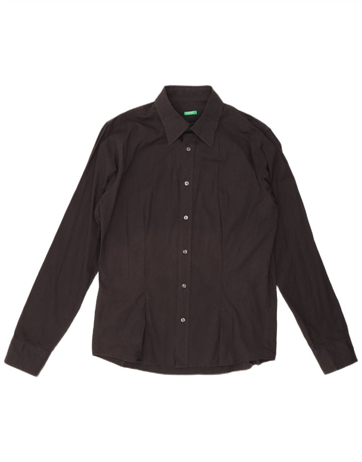 Cămașă pentru bărbați BENETTON XL bumbac negru