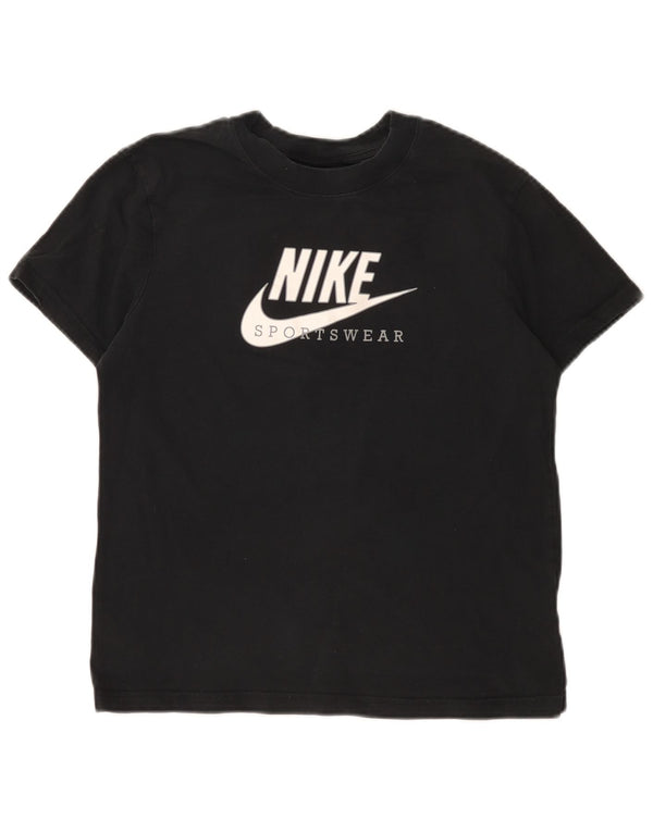 Tricou grafic Nike pentru femei Top UK 6 XS, negru, bumbac color bloc