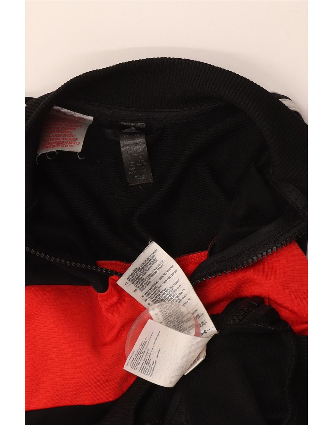 Jachetă de trening pentru băieți Adidas 7-8 ani, negru, poliester