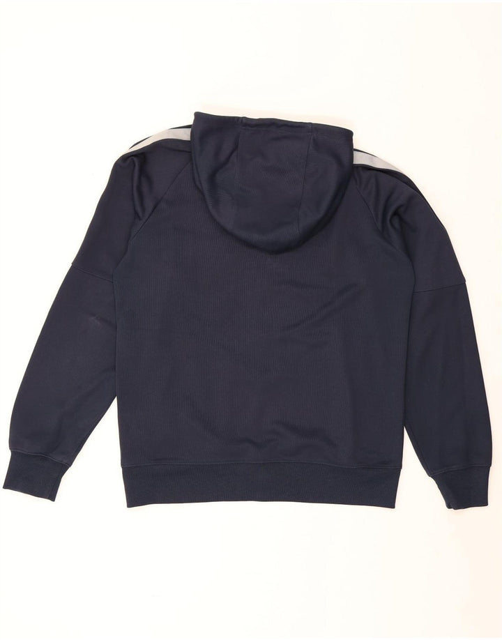 Pulover Nike pentru bărbați, cu fermoar, cu glugă, albastru mediu, poliester color bloc