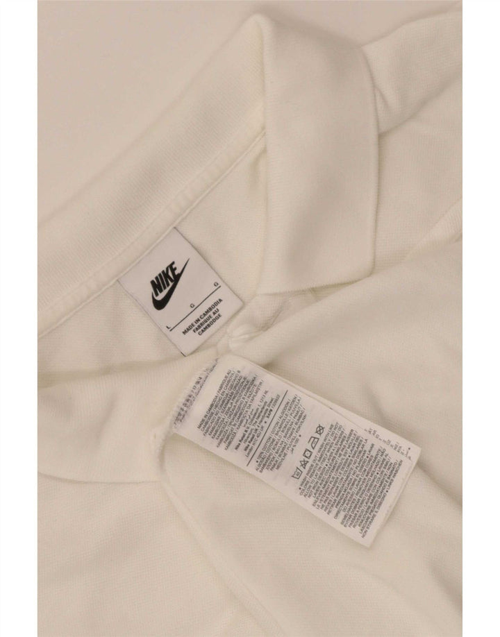 Tricou polo Nike pentru bărbați, mare, alb, bumbac