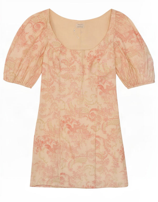 Laura Ashley Mini Rochie Bodycon pentru Femei UK 12 Medium Pink Floral Poliester