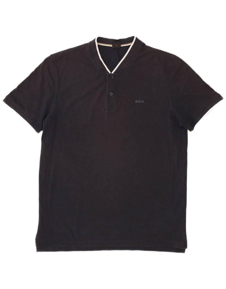 Tricou polo pentru bărbați Hugo Boss XL cu dungi negre