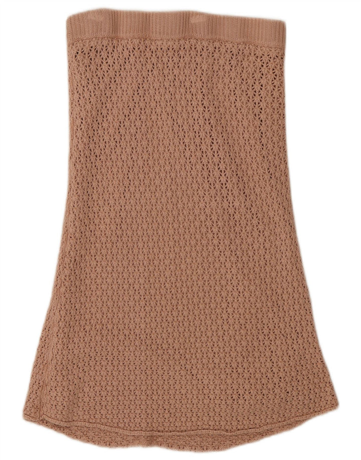 Fustă A-Line Crochetată Zara Femei Mic W26 Poliester Bej