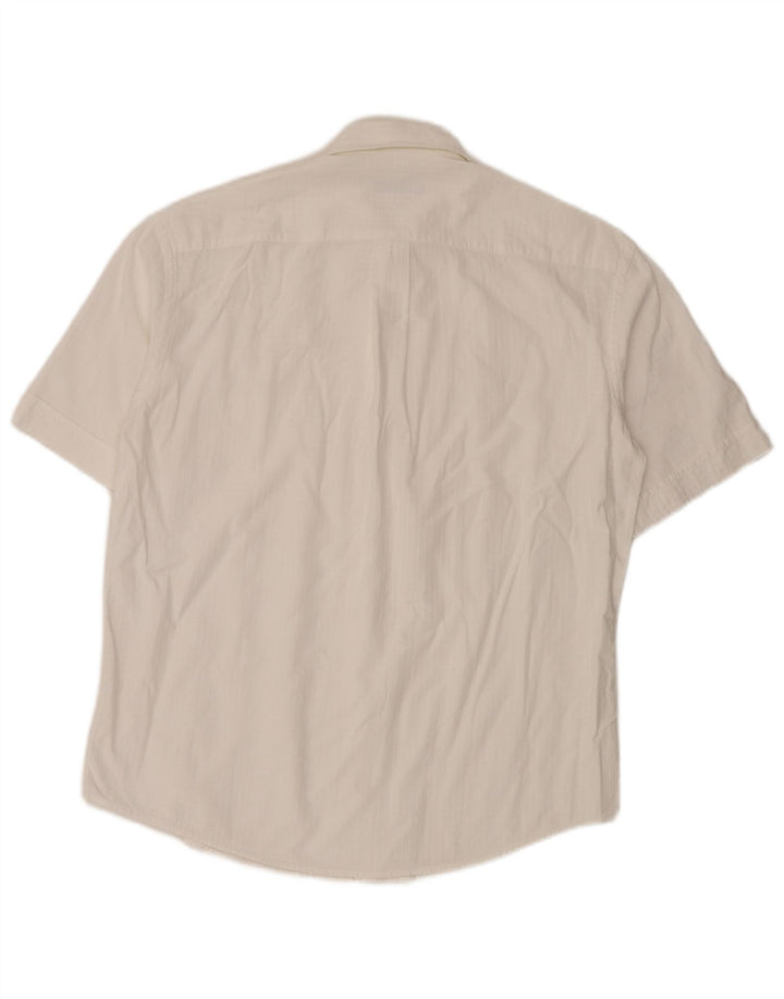 Cămașă pentru bărbați Sergio Tacchini, mare, albă, din bumbac, clasică