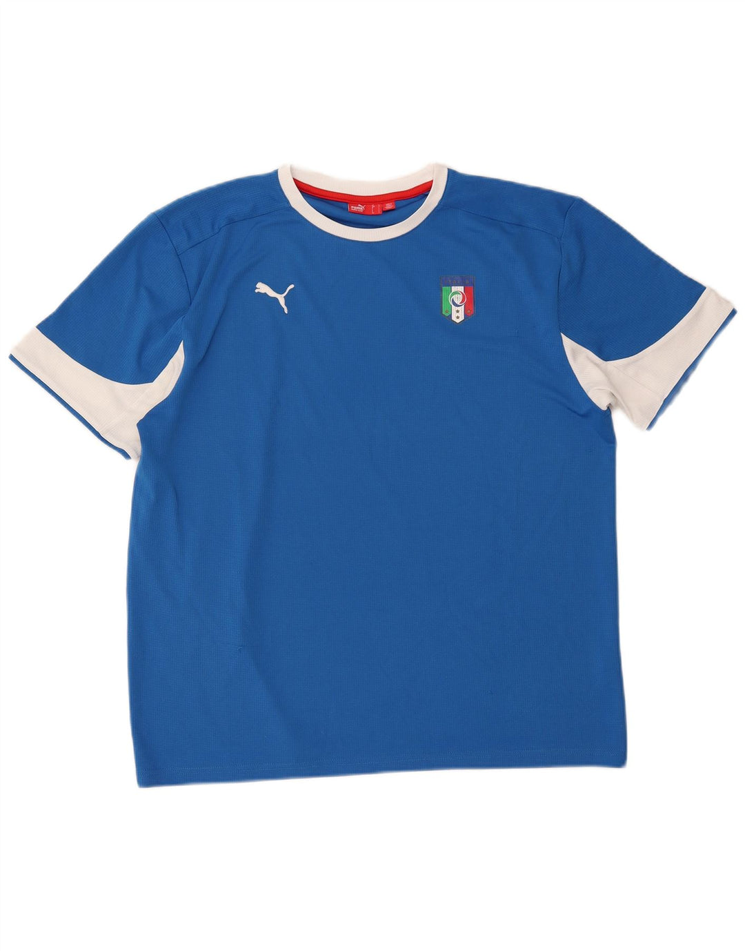 Tricou grafic Puma Italia pentru bărbați Top mare albastru Colorblock