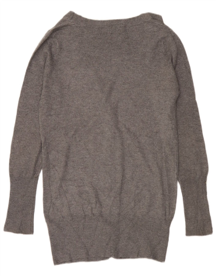 Pulover cardigan pentru femei Zara UK 12, raion gri mediu