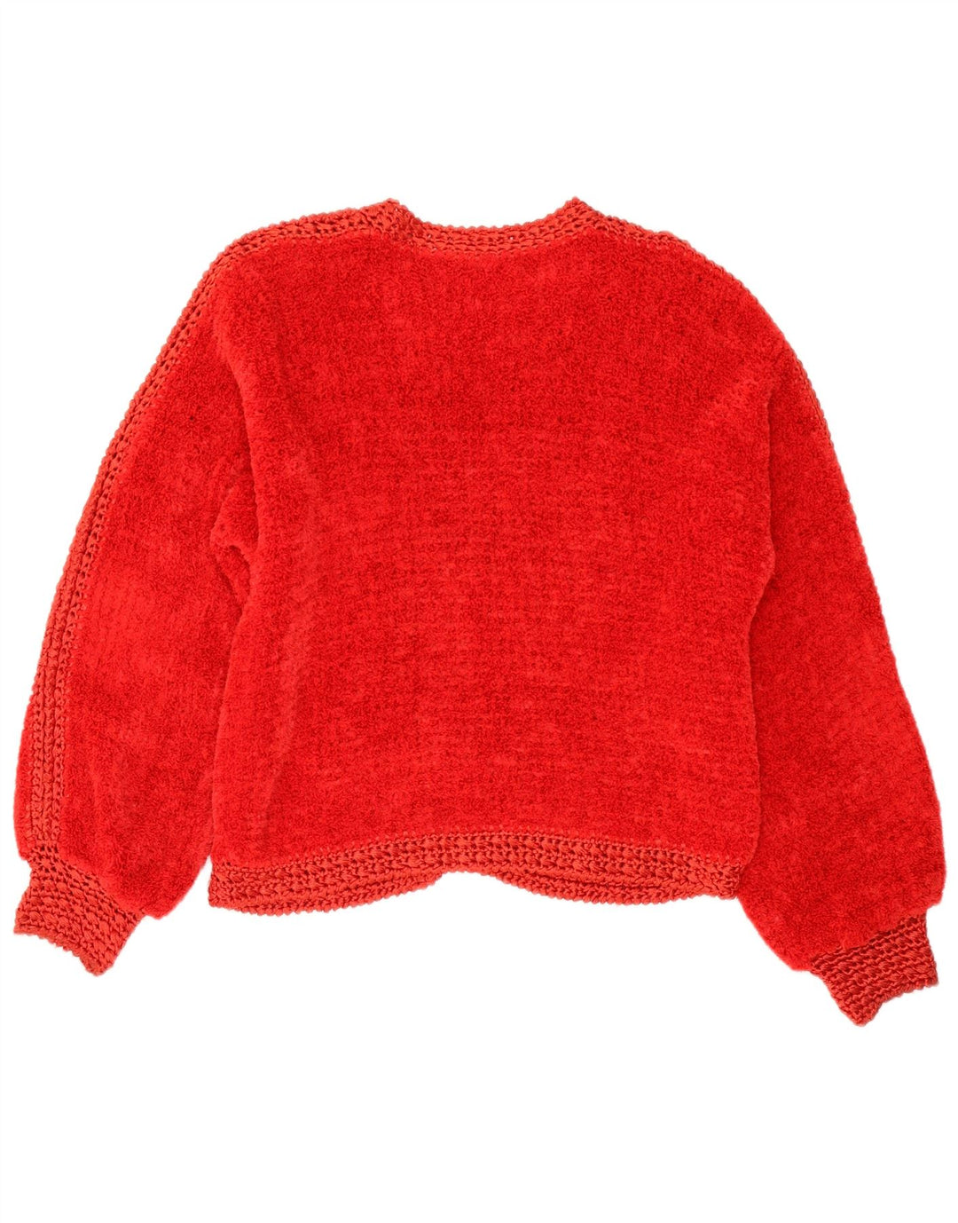 Pulover Cardigan Vintage pentru femei UK 14 Medium Red Acrilic