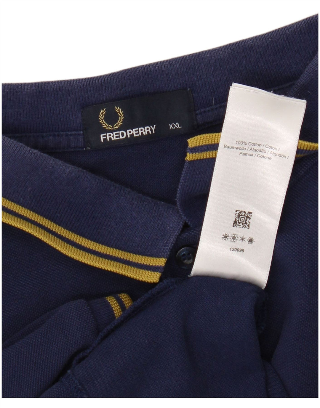 Cămașă polo Fred Perry pentru bărbați 2XL, bumbac bleumarin