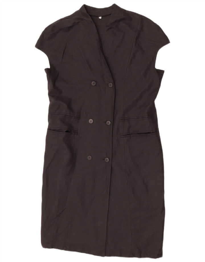 Rochie vintage pentru femei la două piept EU 42 mare neagră