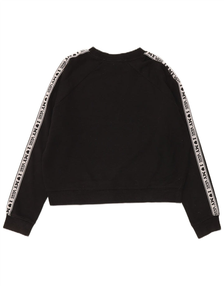 Pulover supradimensionat pentru femei Vans Graphic, UK 10, bumbac negru mic