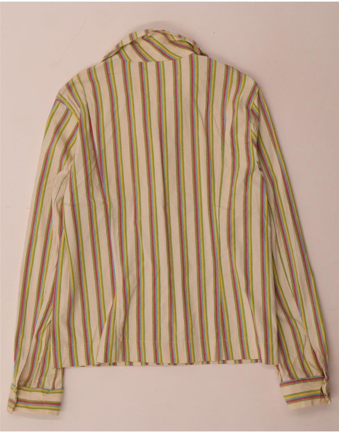 Bluză Cămașă Vintage Femei IT 48 XL Bumbac cu dungi multicolore