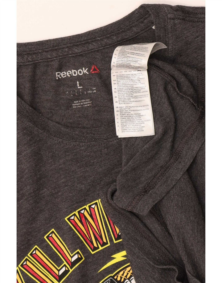 Tricou grafic Reebok pentru bărbați Top mare poliester gri