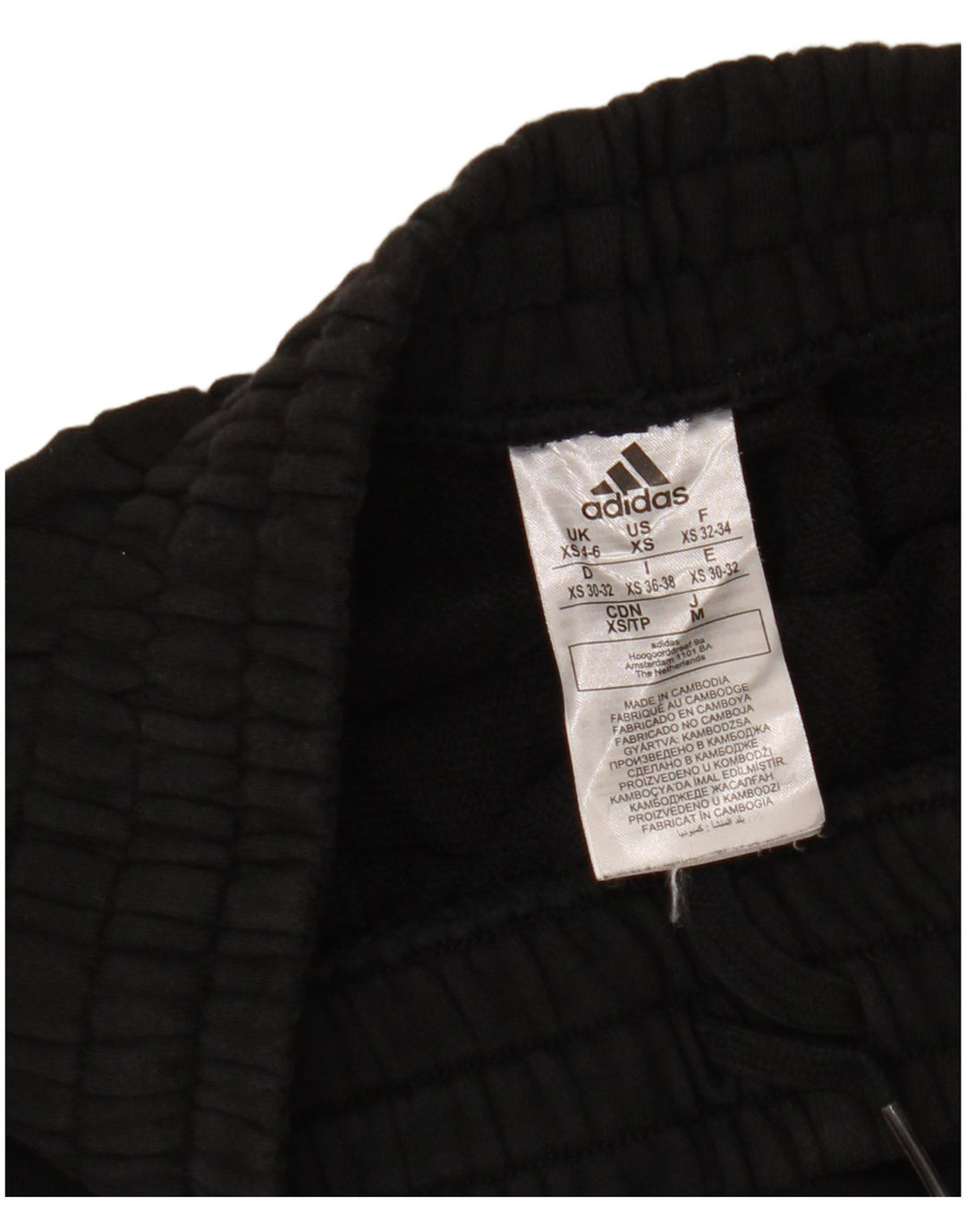 Pantaloni de trening grafic ADIDAS pentru femei Joggeri UK 4/6 XS bumbac negru