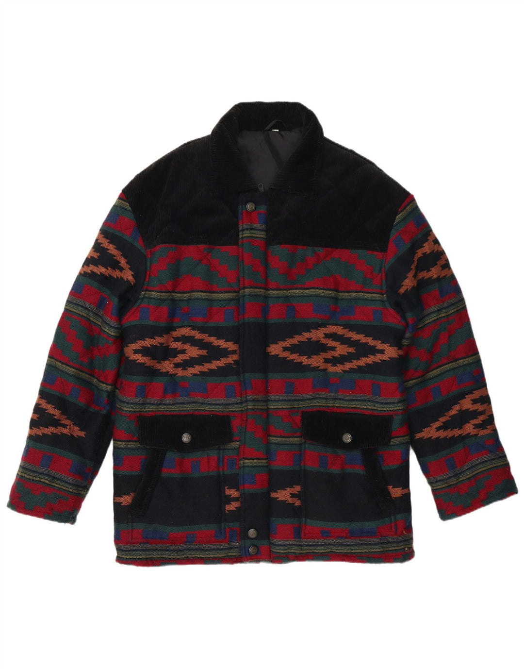 Jachetă matlasată pentru bărbați VINTAGE UK 40 mare, multicoloră, geometrică