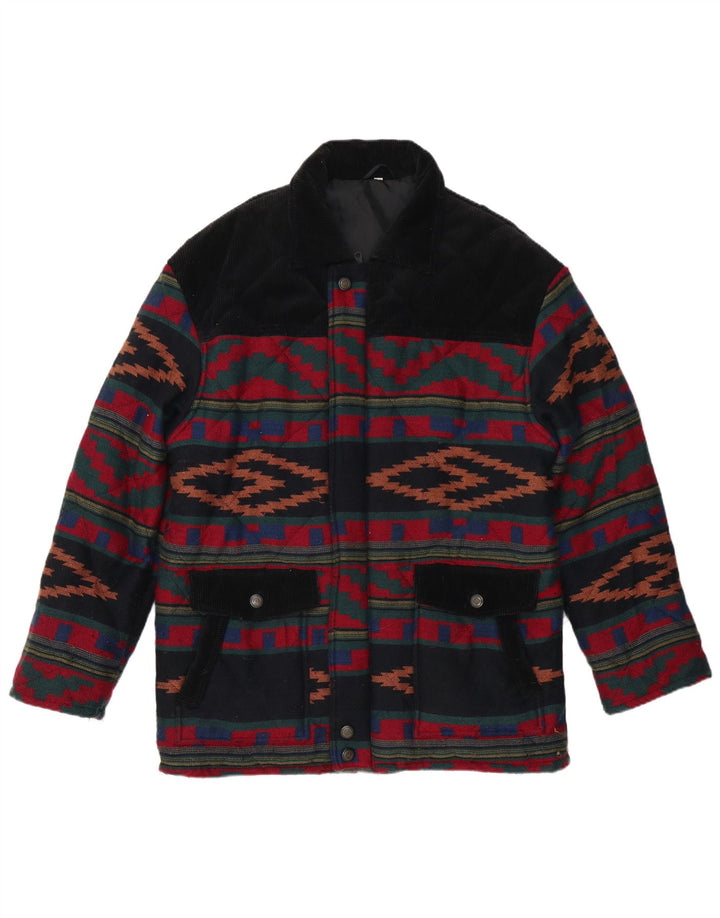 Jachetă matlasată pentru bărbați VINTAGE UK 40 mare, multicoloră, geometrică