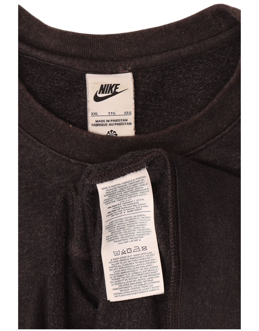 Pulover NIKE pentru bărbați, bumbac gri 2XL