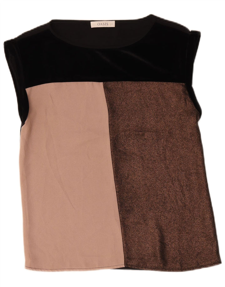 Bluză pentru femei Oasis, UK 8, poliester color bloc negru