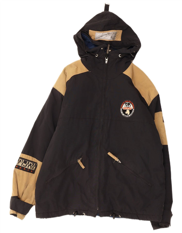 Jachetă Windbreaker pentru bărbați cu grafică NAPAPIJRI UK 38 Medium Bleumarin