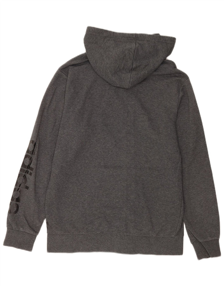 Pulover Adidas pentru bărbați Graphic Zip, bumbac, gri mediu