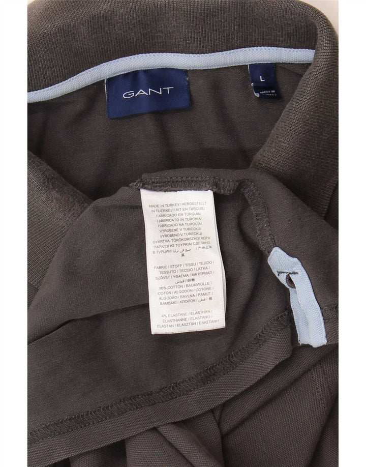 Tricou polo pentru bărbați Gant, mare, gri, bumbac
