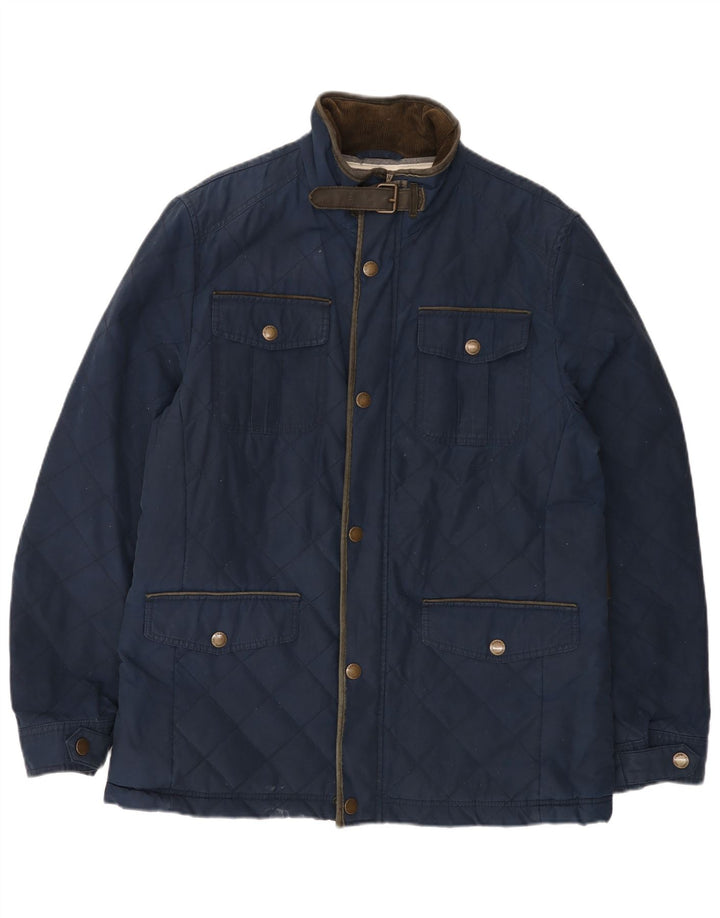 Crew Clothing Jachetă matlasată pentru bărbați UK 40 mare bumbac bleumarin
