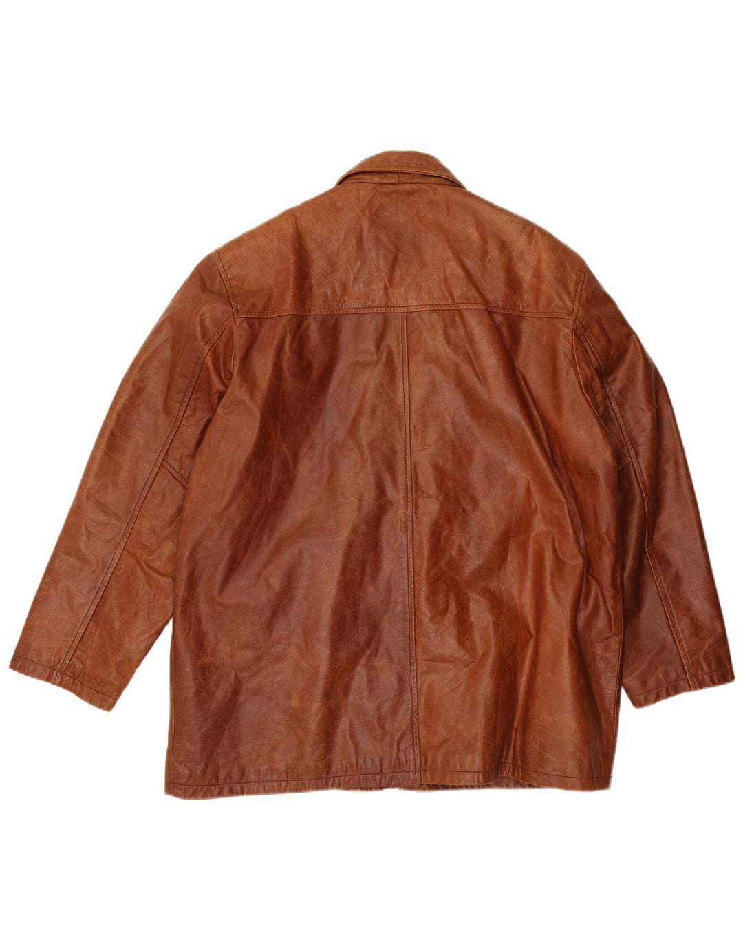 Jachetă din piele pentru bărbați UNION RIVER UK 42 XL din piele maro