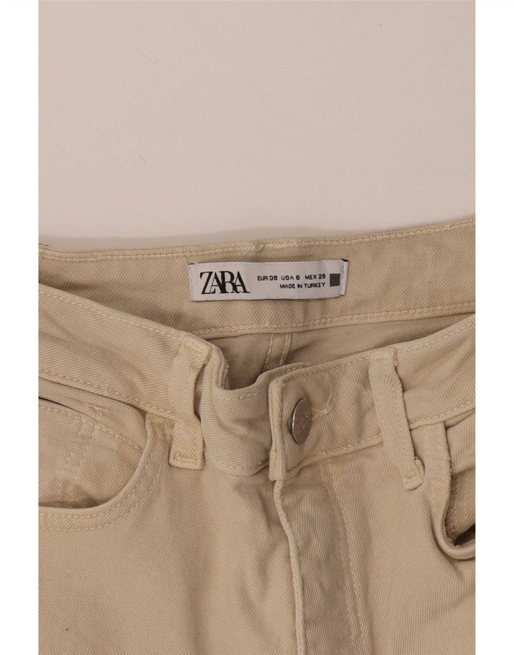 Blugi Drepți Femei Zara EU 38 Mici L28 L31 Bej