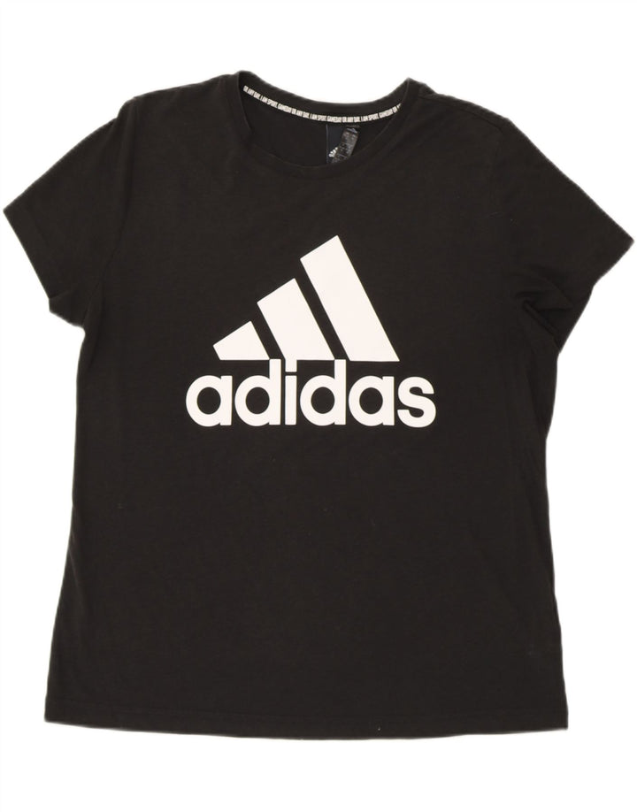 Tricou grafic ADIDAS pentru femei Top UK 20/22 XL bumbac negru
