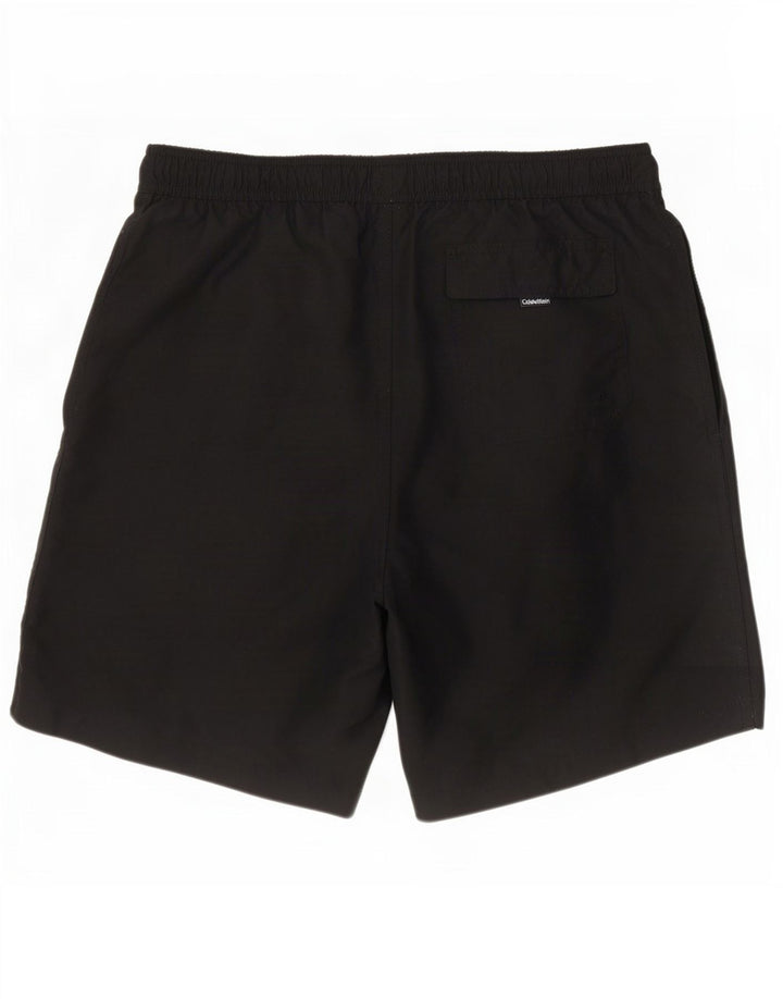 Pantaloni scurți de înot Calvin Klein pentru bărbați, poliester mediu negru