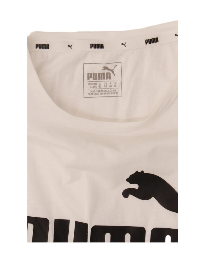 PUMA Womens Graphic T-Shirt Top UK 16 Large White Vintage Puma and Second-Hand Puma from Messina Hembry 