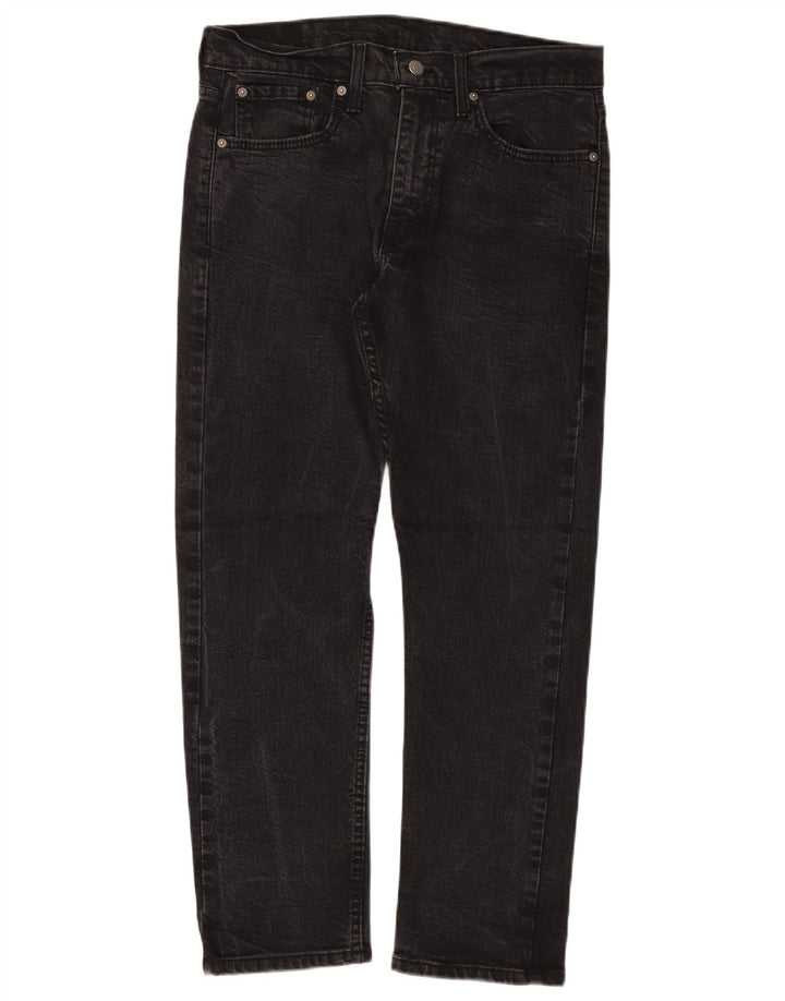 Blugi conici pentru bărbați LEVI'S 502 W32 L30 bumbac negru