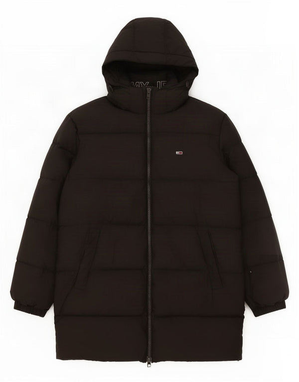 Palton căptușit cu glugă pentru bărbați Tommy Hilfiger UK 42 XL Poliester negru