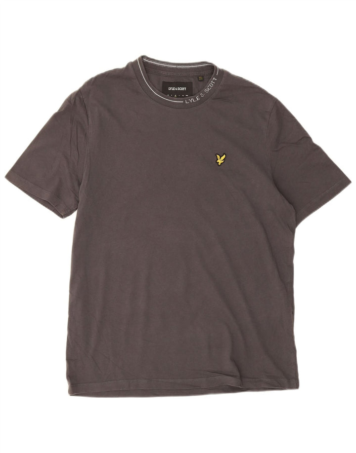 Tricou pentru bărbați Lyle & Scott Top din bumbac gri mediu