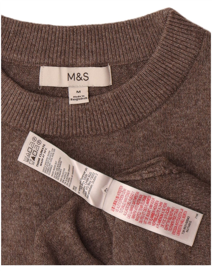 Pulover pentru femei Marks & Spencer cu decolteu triplu UK 14 Poliester mediu gri