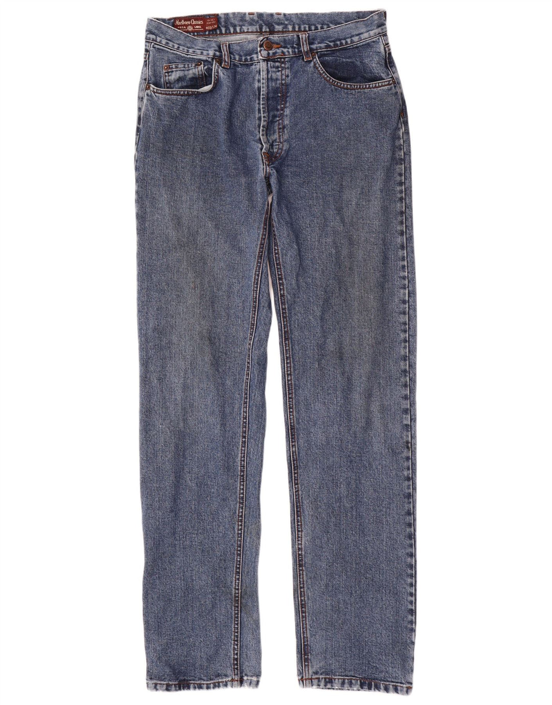 MARLBORO CLASSICS Blugi drepti pentru bărbați W33 L34 Bumbac albastru