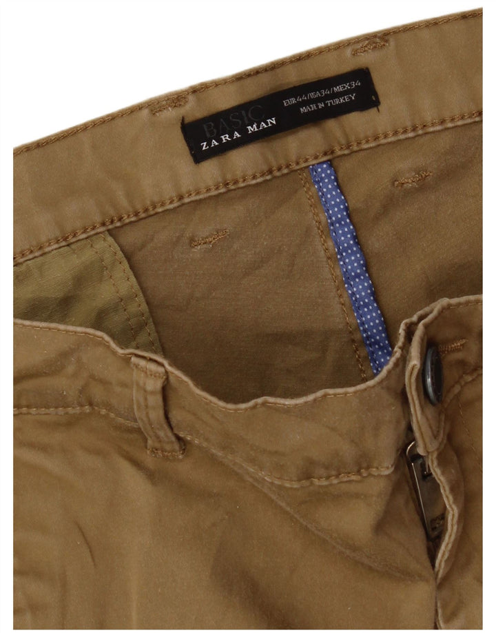 Pantaloni chino slim pentru bărbați Zara EU 44 Mari L34 L29 Bej